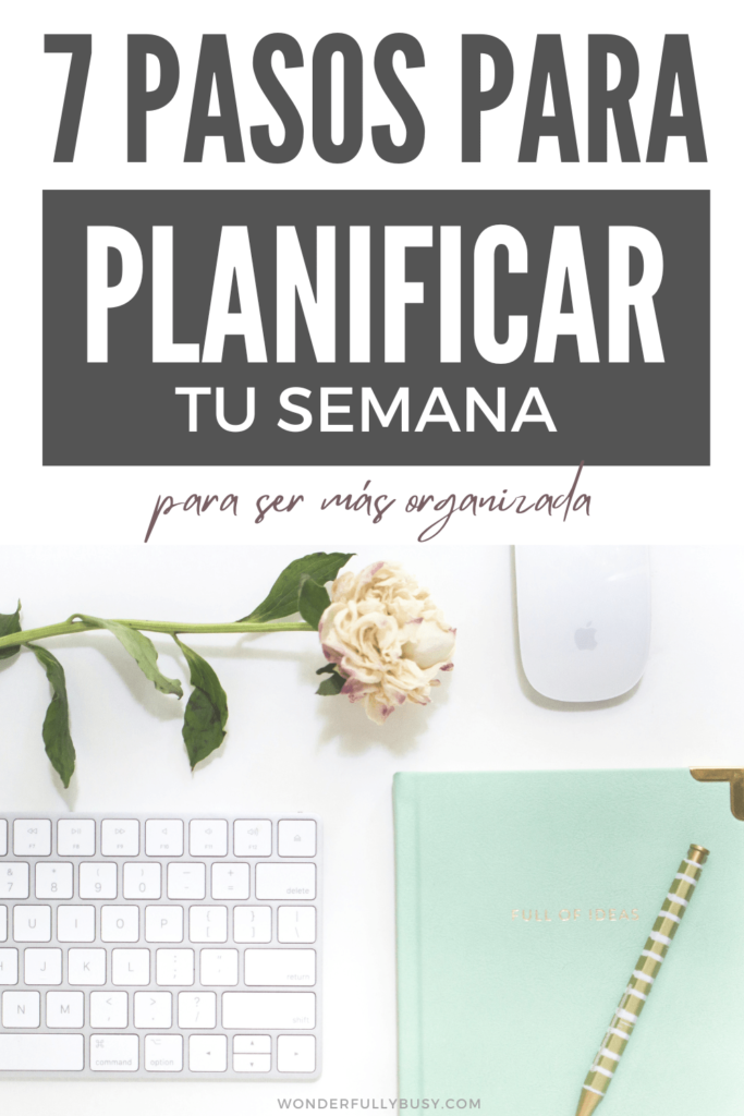 cómo planificar tu semana